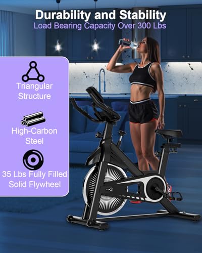 Exercise Bike-Stationary Bikes for Home with Adjustable Resistance, Workout bike Cycling Experience, LCD Display, and Heart Rhythm Monitor – Transform Your Home into a Fitness Center