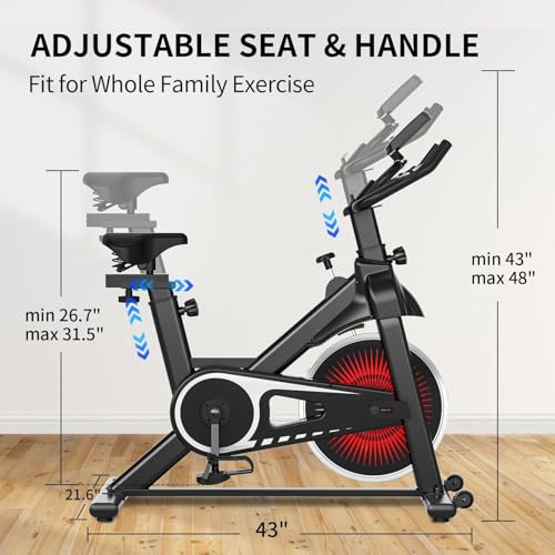 Exercise Bike-Stationary Bikes for Home with Adjustable Resistance, Workout bike Cycling Experience, LCD Display, and Heart Rhythm Monitor – Transform Your Home into a Fitness Center