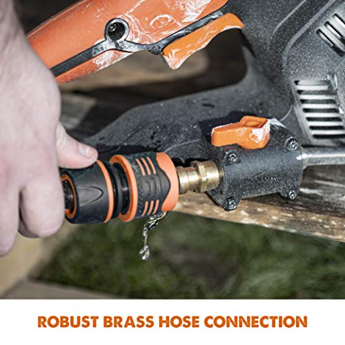 Evolution R12DCT 12 Inch Concrete Saw with Water Fed Dust Suppression (Aka Angle Grinder, Cut Off Saw, Masonry) Electric, No Gas, 4-1/2" Cut - Incl Premium Diamond Blade (Formerly R300DCT+)