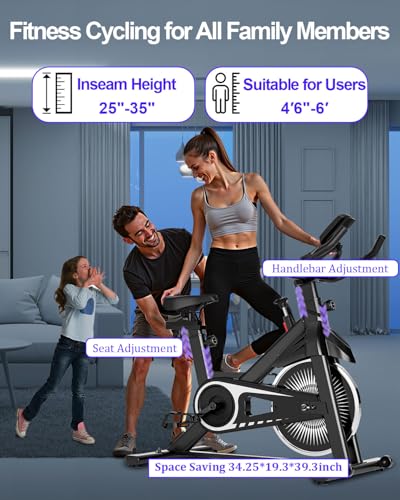 Exercise Bike-Stationary Bikes for Home with Adjustable Resistance, Workout bike Cycling Experience, LCD Display, and Heart Rhythm Monitor – Transform Your Home into a Fitness Center