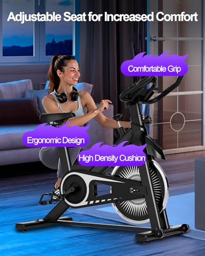 Exercise Bike-Stationary Bikes for Home with Adjustable Resistance, Workout bike Cycling Experience, LCD Display, and Heart Rhythm Monitor – Transform Your Home into a Fitness Center