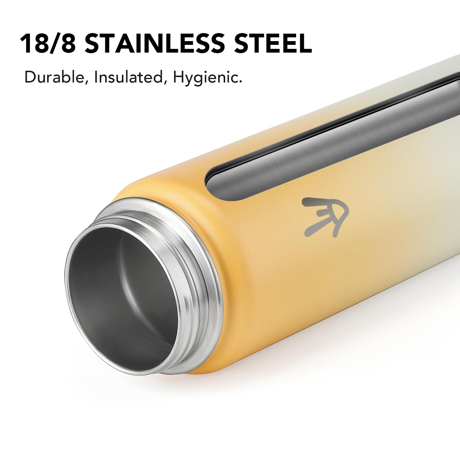 Enerbone Insulated Water Bottle, 32 oz Stainless Steel Water Bottles with Carrying Strap, Double-Wall Vacuum Insulation Thermos, Leakproof Sports Bottle with Straw, Keep Drinks Hot or Cold for Hours
