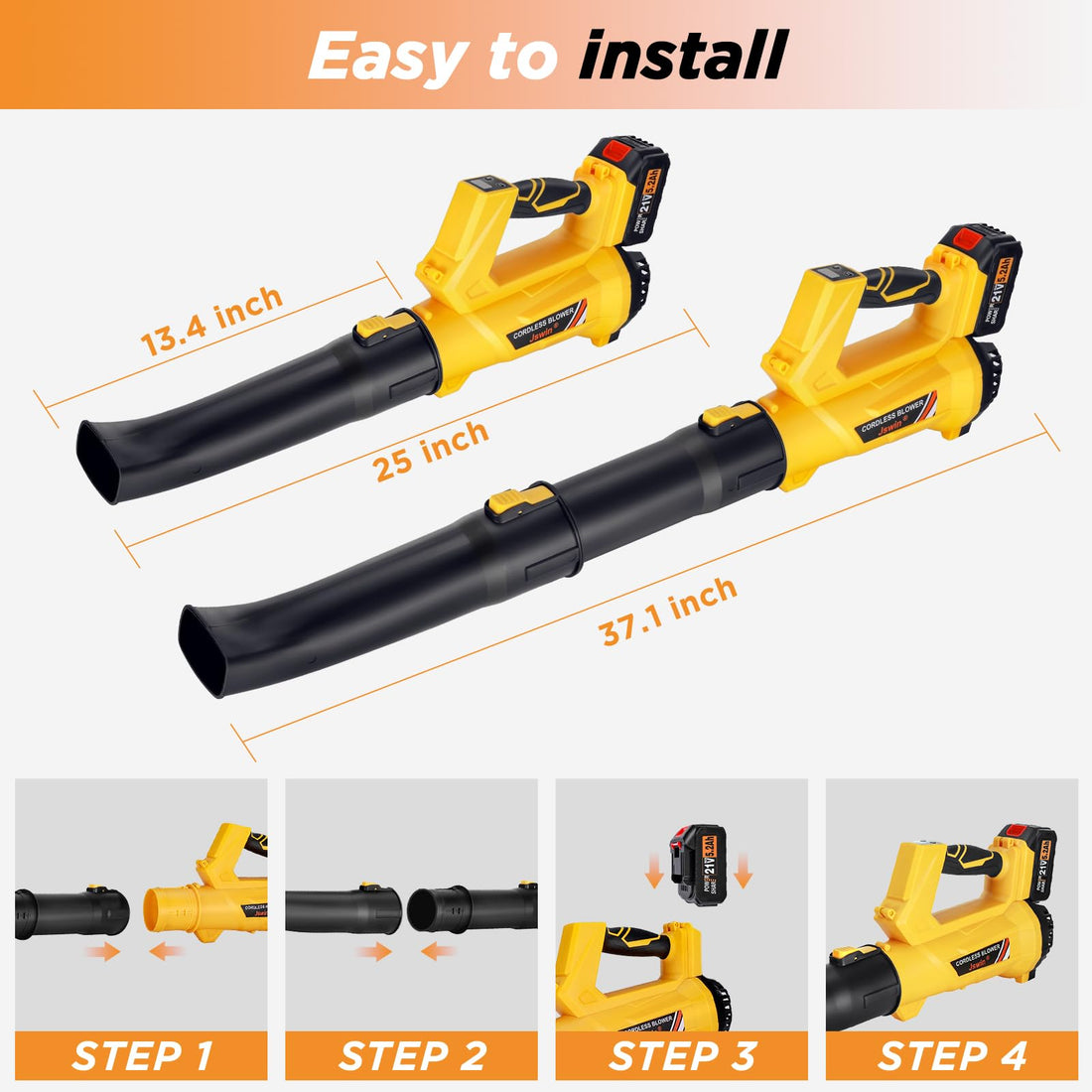 Cordless Leaf Blower, 6 Speed Modes Electric Leaf Blower Max Wind Speed 150 mph, 500 cfm, Digital Display Leaf Blower Cordless with 2*21V 5.2Ah Battery and Charger for Lawn Care &amp; Garden Maintenance