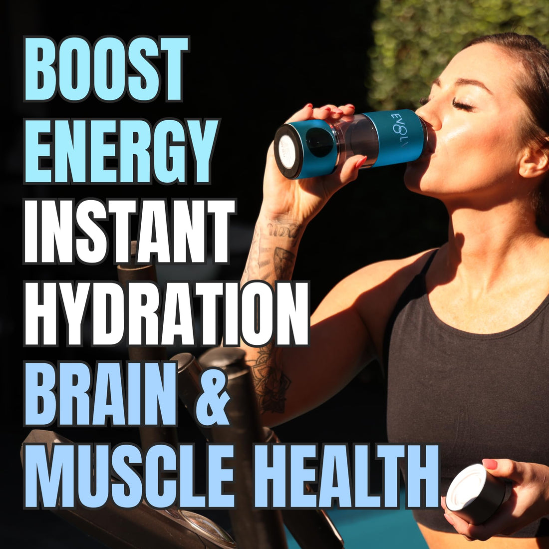 EVOLV Hydrogen Water Bottle Generator – SPE &amp; PEM Water Ionizer 5.42PPM, Highest Concentrated Dose – 8oz Hydrogenated Water Bottle for Improved Energy &amp; Inflammation Support - Easy to Use, Turquoise