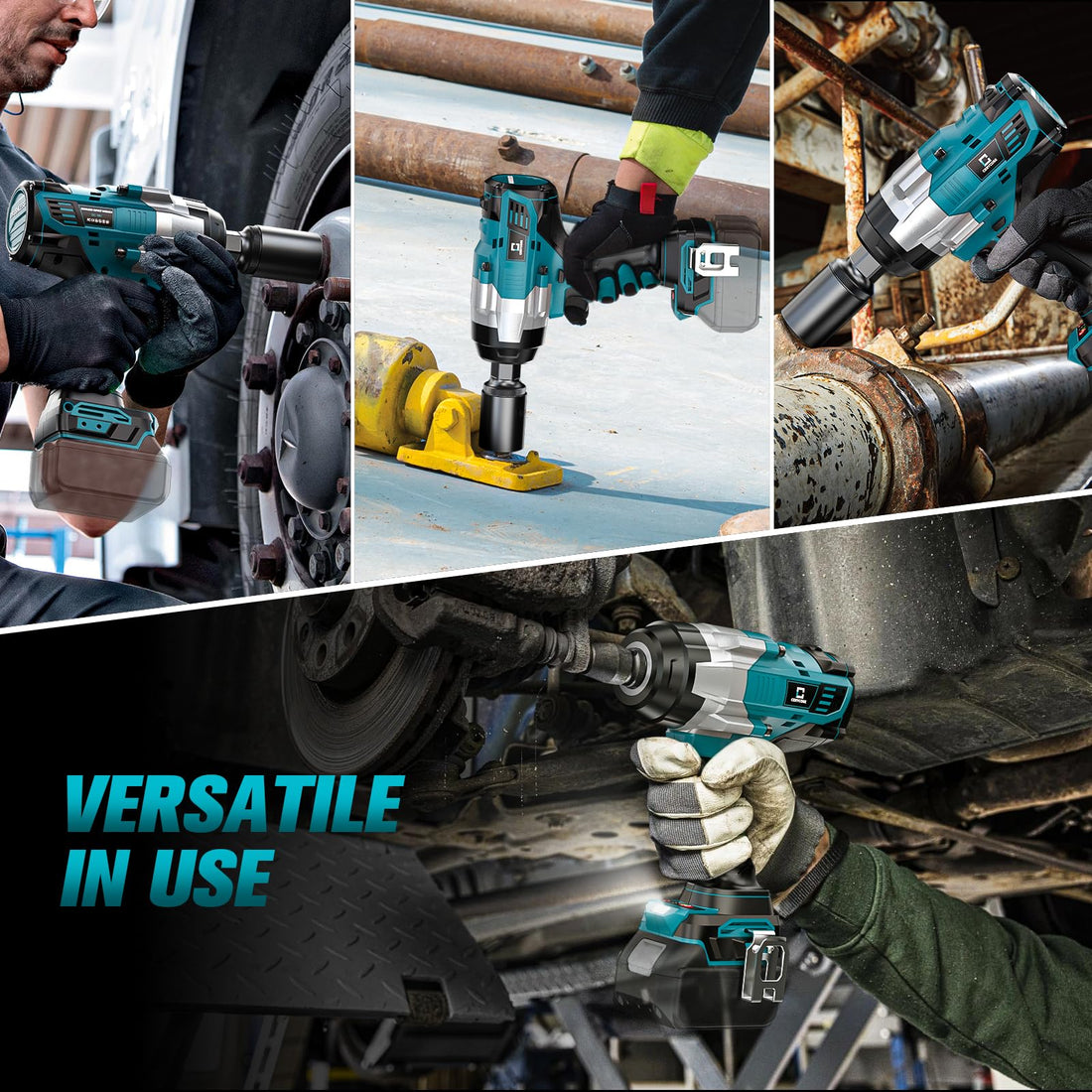 Cordless Impact Wrench 1/2 inch for Makita Battery: 1400FT-LBS High Torque Impact Wrench Heavy Duty Tool - Brushless Electric Impact Gun Includes LED Work Light - Bare Tool Only - No Battery