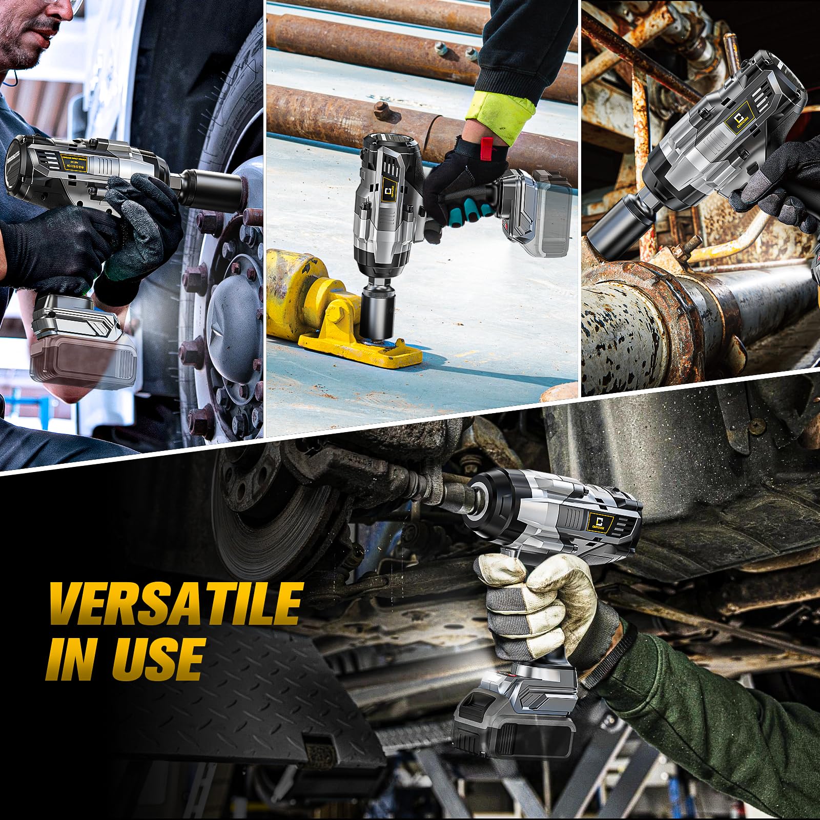 Cordless Impact Wrench 1/2 inch for Dewalt Battery: 1400FT-LBS High Torque Impact Wrench Heavy Duty Tool - Brushless Electric Impact Gun Includes LED Work Light - Bare Tool Only